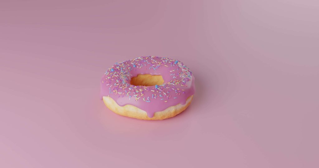 donut rosa calorias