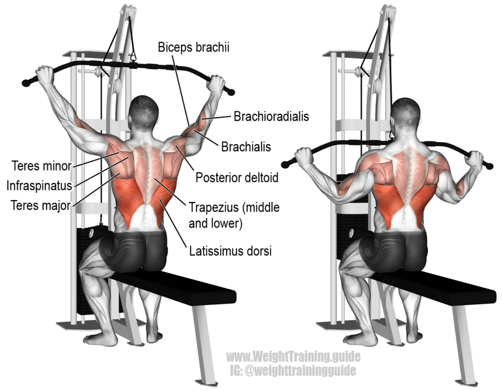 lat pulldown agarre ancho