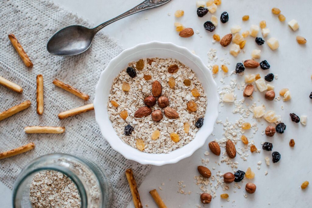 salvado de avena con frutas