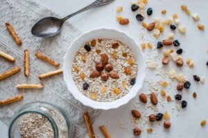 salvado de avena con frutas